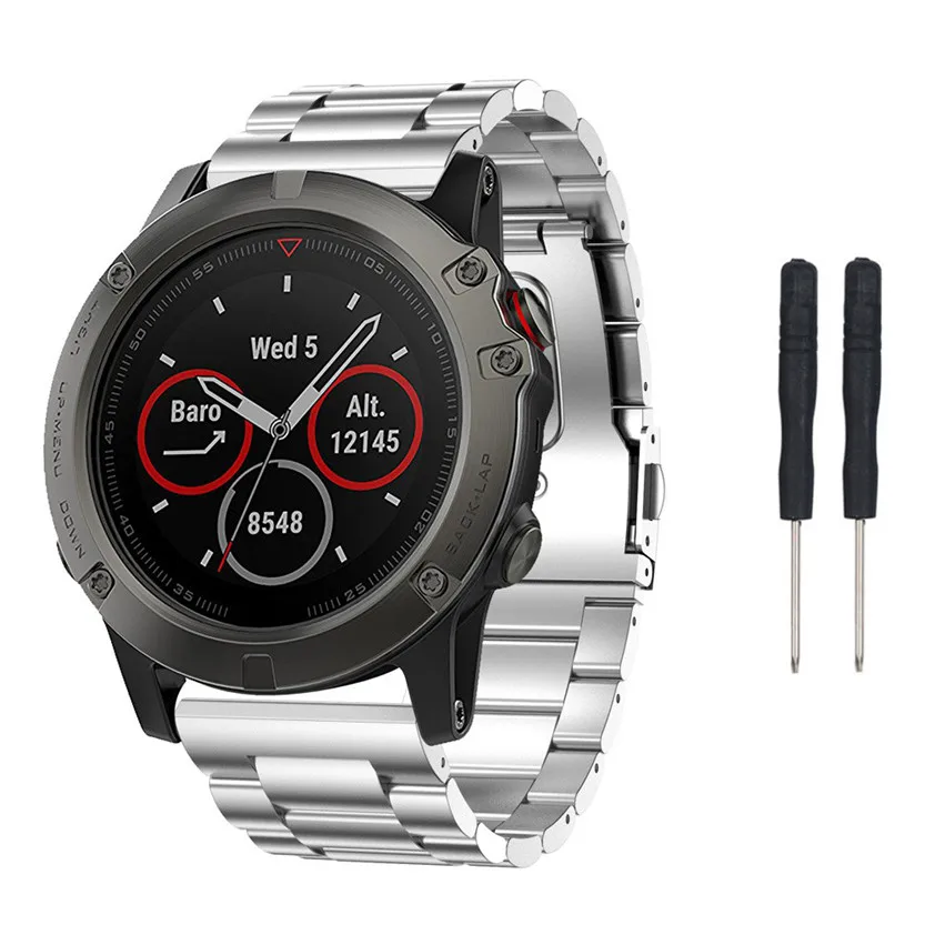 Fashion New Stailess Steel Bracelet Strap Watch Band For Garmin Fenix 5X GPS July13#2 Dropship | Электроника