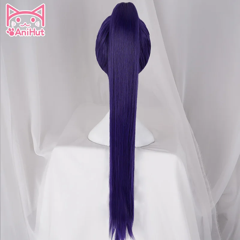 AniHut OW Widowmaker Cosplay Wig 73cm/28.35in Purple Heat Resistant Synthetic Hair Game | Тематическая одежда и униформа