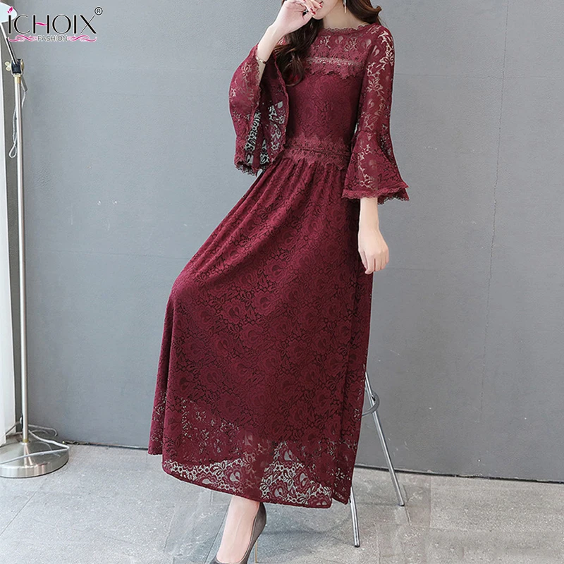 Женское длинное платье макси осень 2019 размеры до 5XL|Женские платья| |