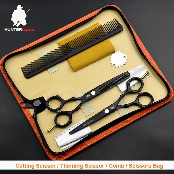 scissor set no razor Скидка 30% 5,5 дюймов из нержавеющей стали Профессиональные Парикмахерские ножницы набор филировочные ножницы для декоративные парикмахерские ножницы HT9131 - Цвет: scissor set no razor