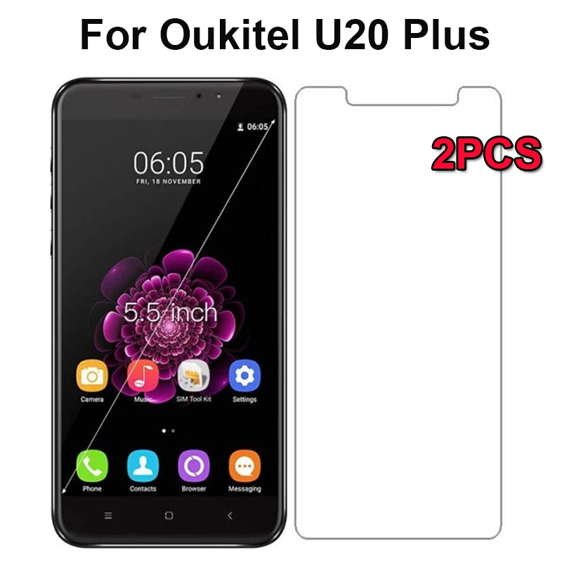 2 шт. защита для экрана Oukitel U20 Plus чехол из закаленного стекла U 20 Защитная пленка