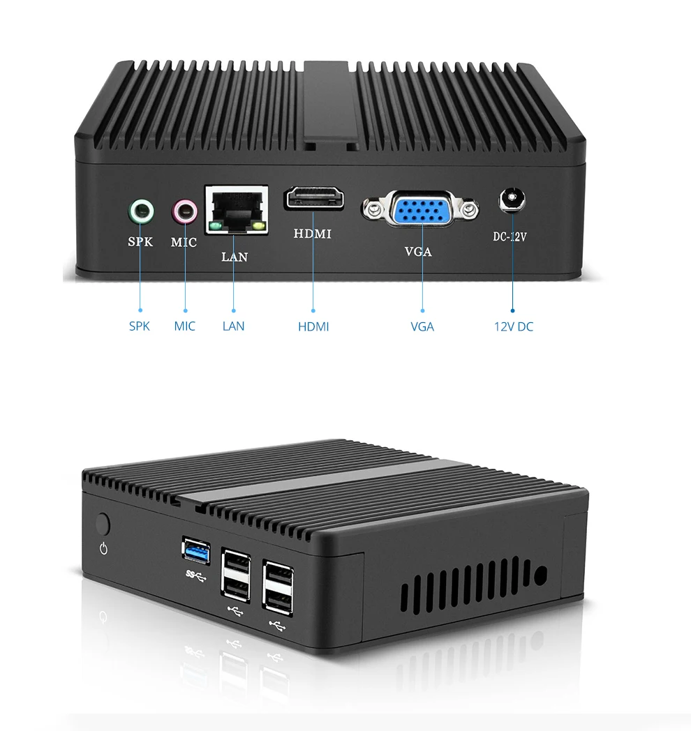 Безвентиляторный мини-ПК Celeron J1900 N2930 четырехъядерный Windows 7 Celeron J1800 N2830 мини-компьютер настольный офисный HTPC HDMI ПК