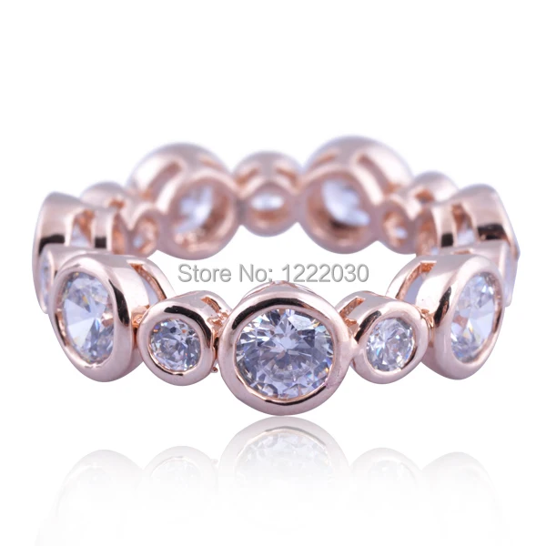

2015 красивое стильное латунное кольцо для девушек с покрытием из розового золота/серебра/золота с фианитами