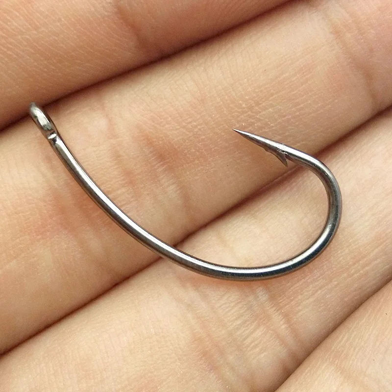 Easy Catch 100pcs 8245 Barbed Carp Fishing Hooks Black Circle Curve Shank Hair Rigs Hook Size 2 4 6 8 | Спорт и развлечения
