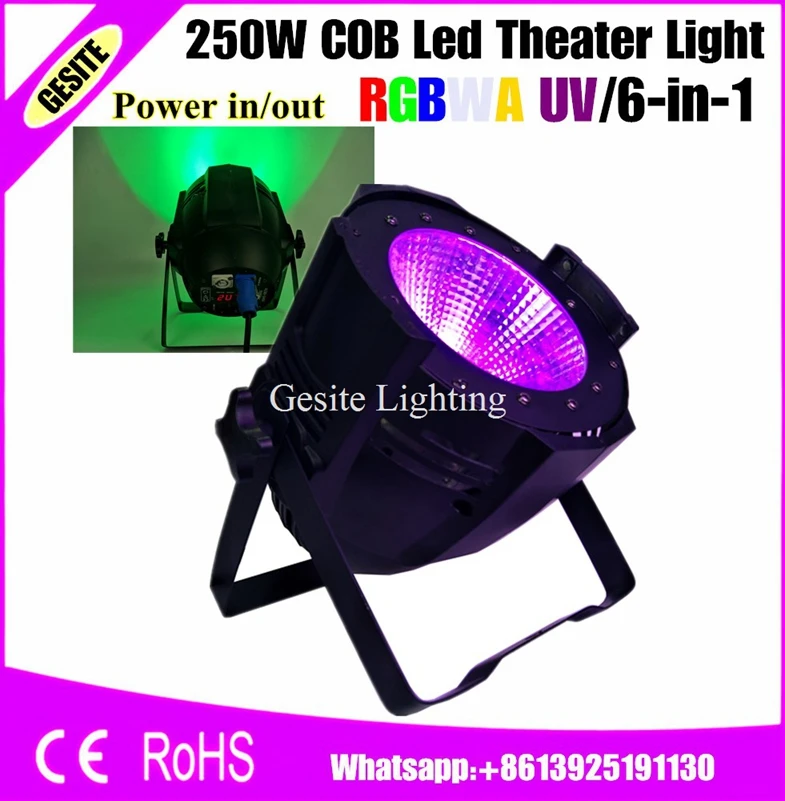 2 шт./лот литье алюминия 250 Вт RGBWAUV 6в1 DMX Крытый COB RGBWA 200 led par свет | Лампы и освещение