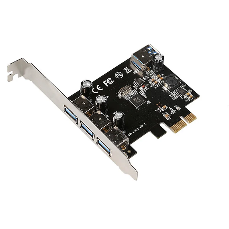1 шт. суперскоростная 4 порта USB 3,0 PCI-E PCIe PCI Express карта расширения для рабочего стола дизайн