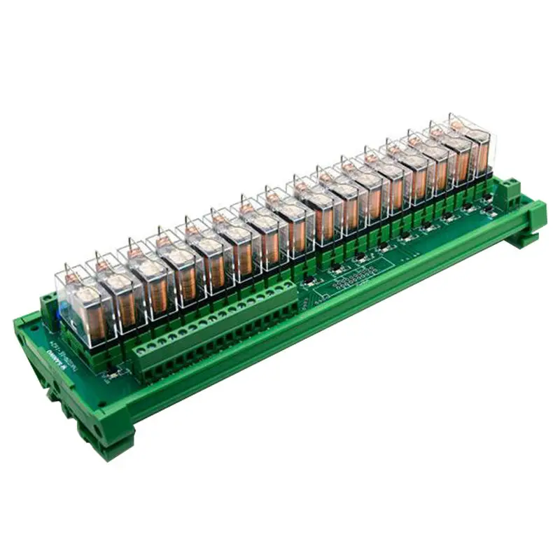 16 канальный 1 SPDT DIN рейку OMRON G2R 24V 16A DC/AC интерфейс релейный модуль