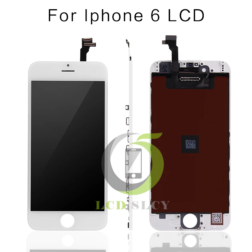 ЖК дисплей для iPhone 6 сенсорный экран 4 7 дюйма 10 шт./партия черно белый дигитайзер в