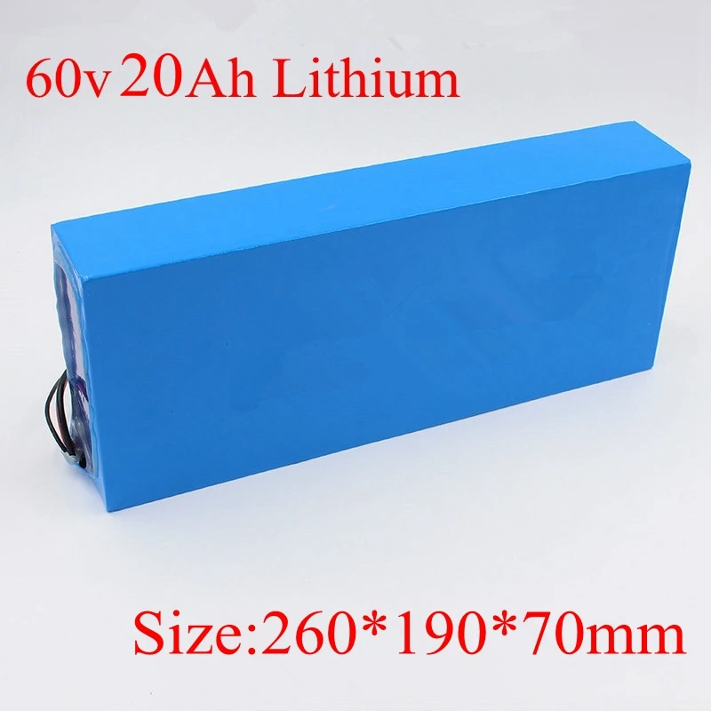 Комплект литий-ионный батарей 60V 20Ah электрический скутер с BMS 20A 1000W для