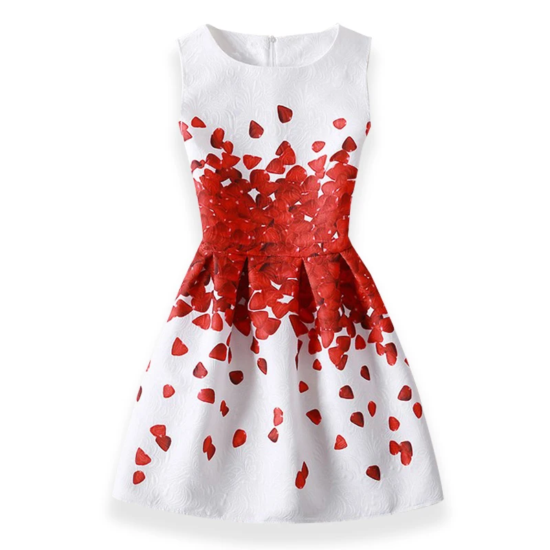Hot sales Summer Girls Dress Butterfly Floral Print Princess Teenagers For Party Kids children dress Vestido 6-12Y | Детская одежда и