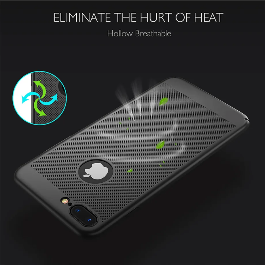 Ультратонкий чехол для телефона для iPhone 6, 6s, 7, 8 Plus, полые чехлы с рассеиванием тепла, Жесткий ПК для iPhone 5, 5S, SE, задняя крышка, Coque XS MAX