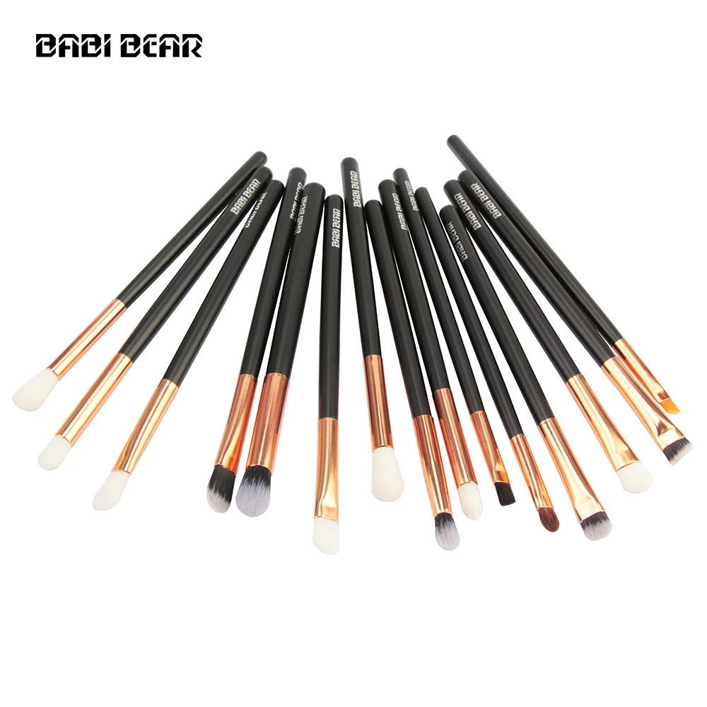 BABI BEAR 15 шт./компл. Профессиональные кисти для макияжа Набор с деревянными ручками