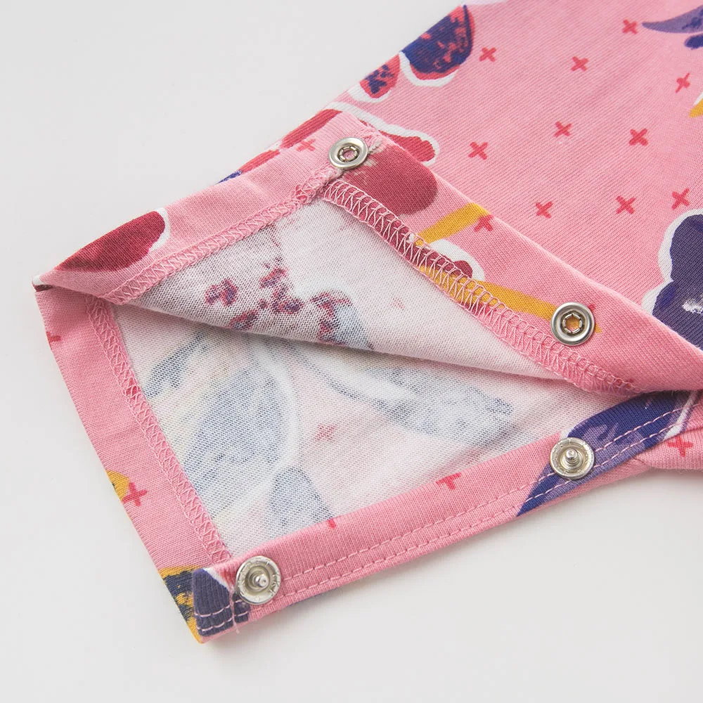 DB5728 dave bella autumn new born baby cotton romper infant clothes girls purple cute floral 1 piece | Детская одежда и обувь