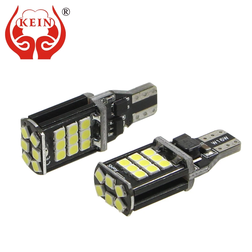 

KEIN 2pcs w16w t15 led car Lights 24SMD 3030 Super Bright 921 912 W16W Reverse Bulb Additional Brake auto Signal Lamp 12V white