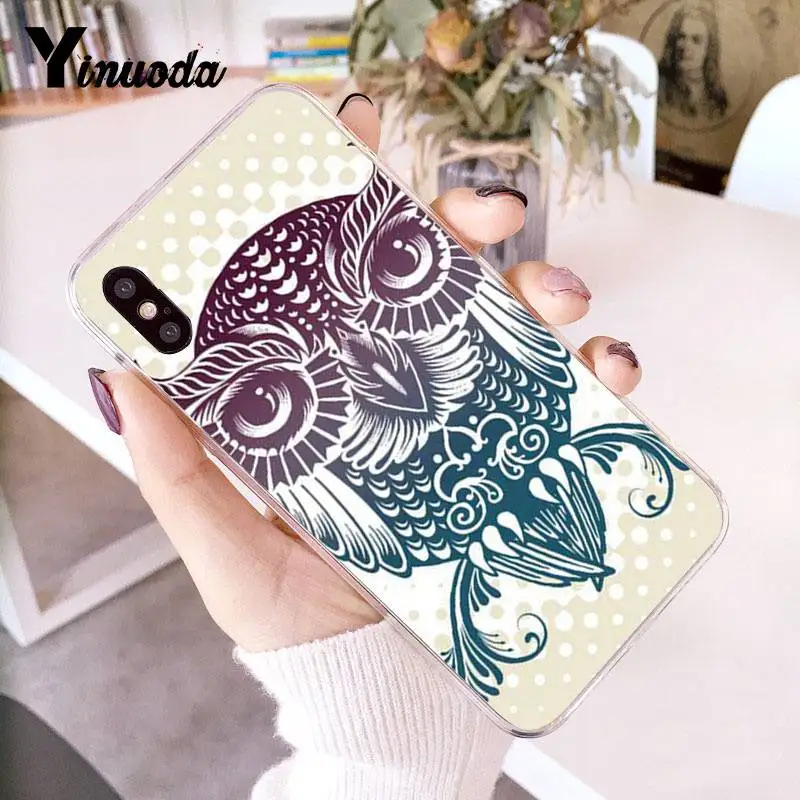 4 Yinuoda для iPhone 7 6 X чехол животное сова Прозрачный чехол для телефона чехол для iPhone 8 7 6 6S Plus X 10 5 5S SE XR XS XSMAX - Цвет: 4