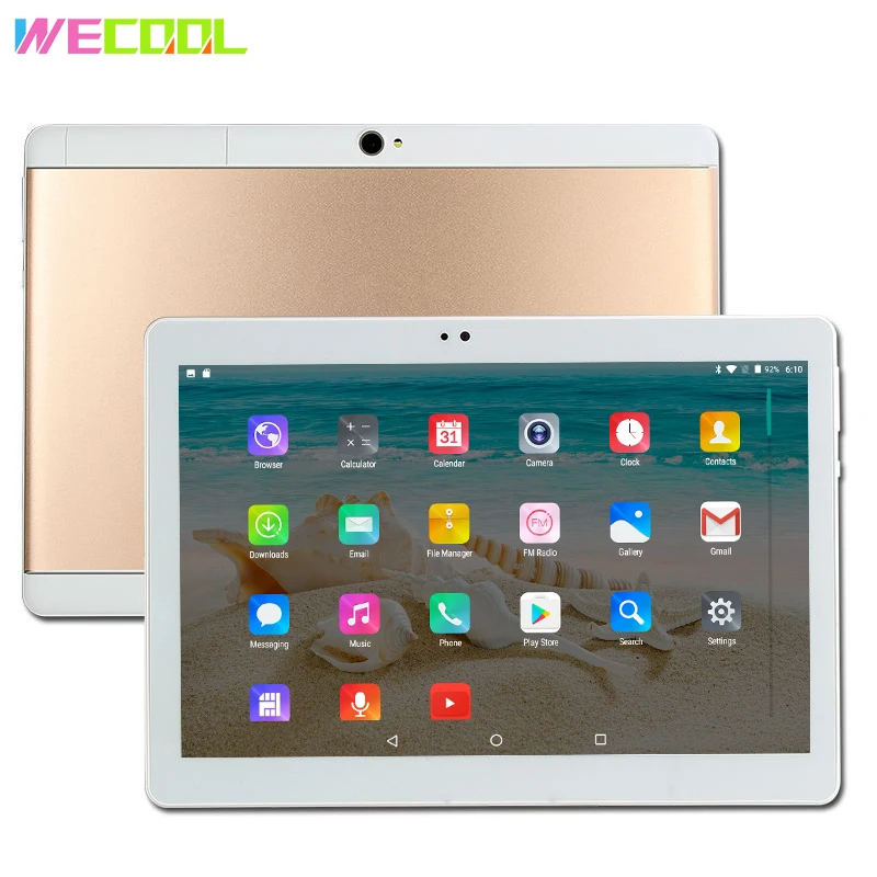 Планшетный ПК WeCool 10 дюймов Android 7 0 3G телефонные звонки IPS 1280x800 разрешение 16 ГБ
