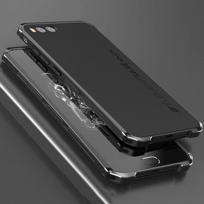Чехлы для xaio mi Note 3 Чехол Capa с жесткой задней панелью металлический бампер Бизнес крышка чехол для телефона 5,5 ''для mi Note3 металлический защитный чехол для телефона - Цвет: black