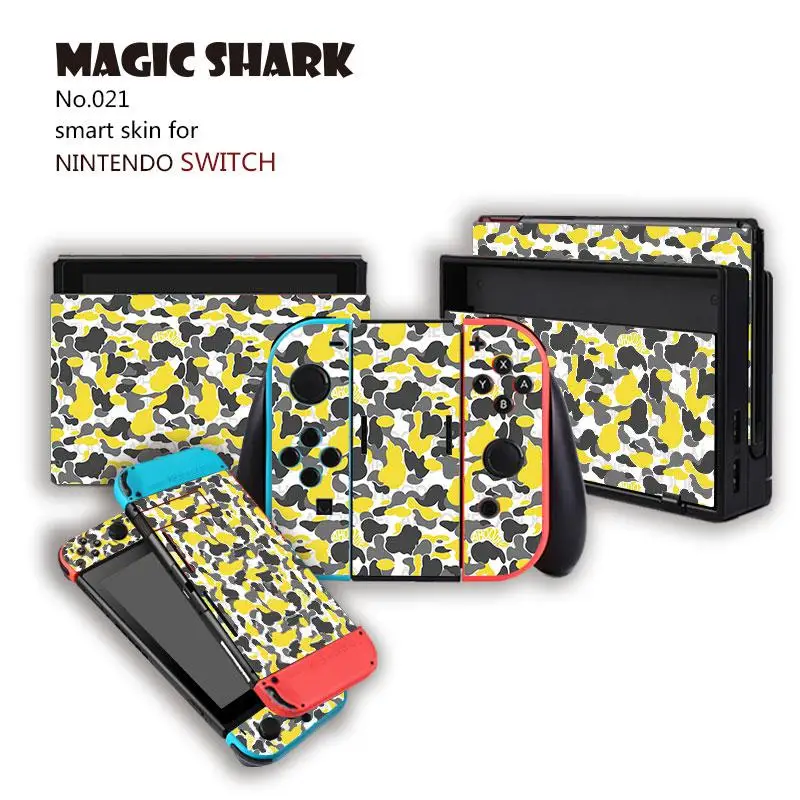 Magic Shark военный камуфляж ПВХ водонепроницаемый чехол наклейка для кожи Nintendo Switch NS