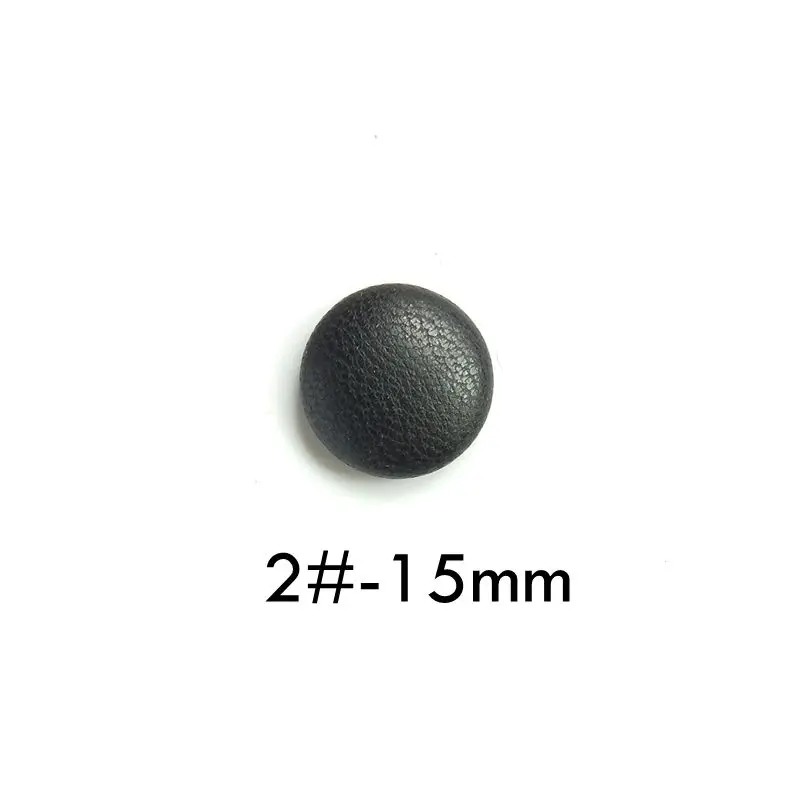 15mm-2 15 мм 20 искусственная кожа круглая ткань Пряжка DIY Кнопка ювелирные изделия материал домашний серьги фасоль аксессуары упаковка из 10 - Цвет: 15mm-2