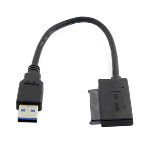 USB 3,0 к Micro SATA 7 + 9 16 Pin 1,8 "90D угловой драйвер SSD адаптер кабель 10 см