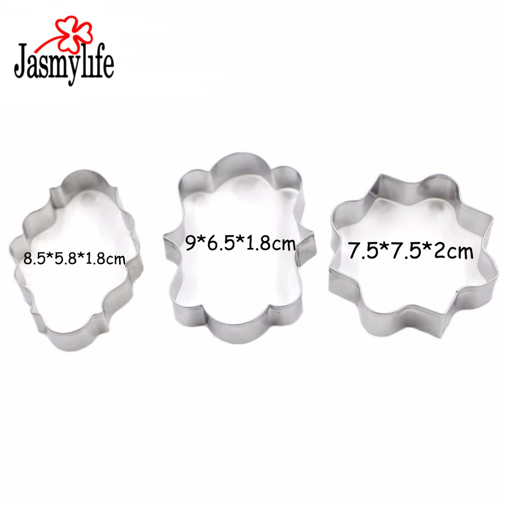 Европейский стиль 3 шт. нержавеющая сталь фоторамка резак для печенья форма мусс