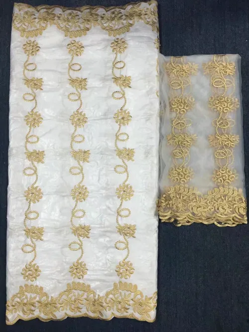 2017 Новое поступление 5 + 2 ярдов Вышивка Базен Riche Getzner Ткань S хлопок жаккард с