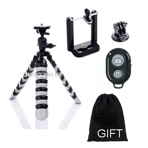 Duszake мини штатив для телефона камера стенд мини осьминог Gorillapod " для iPhone 7 GoPro hero 5 Canon sony камера Xiaomi - Цвет: Bundle 2 Grey