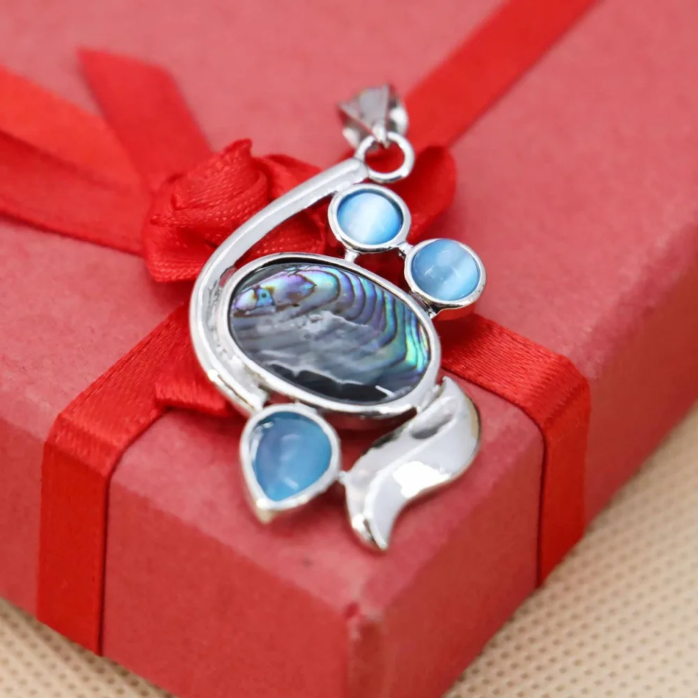 Лидер продаж подвески с ракушками из натурального абалона 25 х38 мм короткое