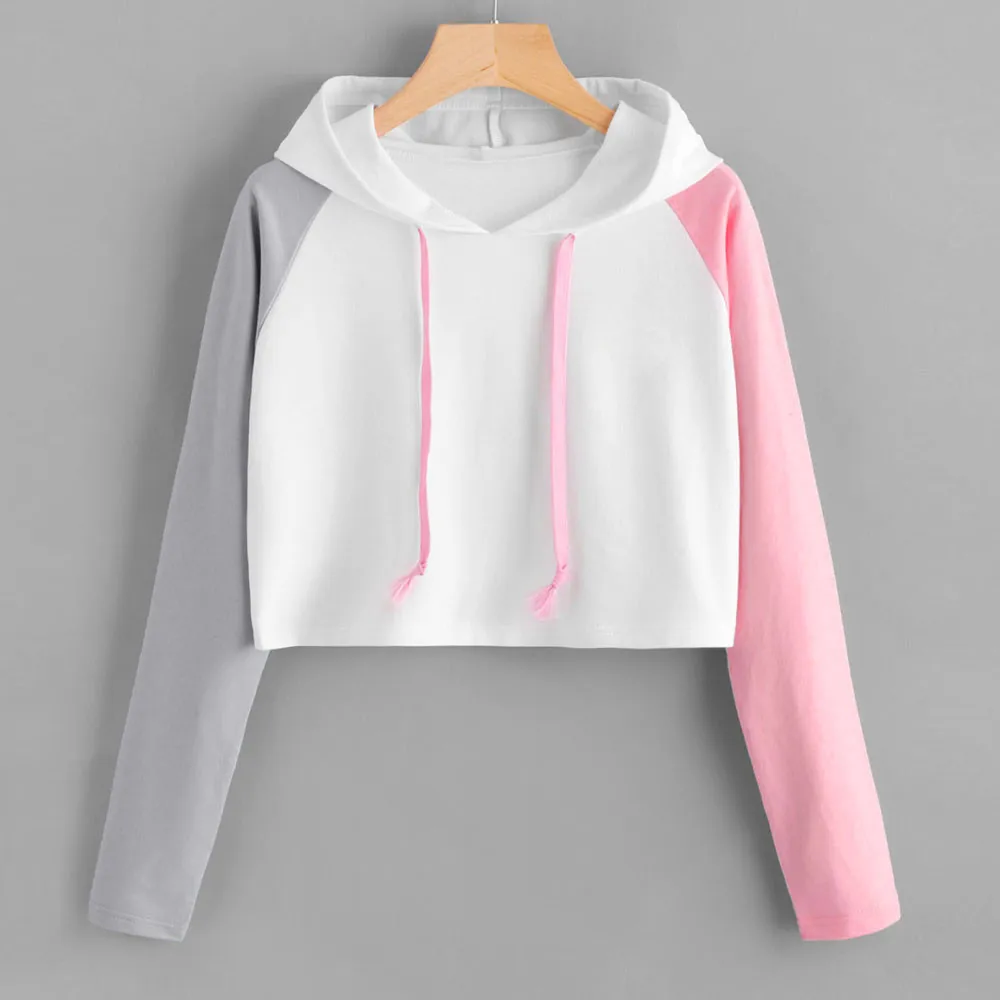 JAYCOSIN толстовка женская Повседневная Толстовка с длинным рукавом sudaderas mujer толстовки женские пуловеры с капюшоном топы свитшоты JUL17 - Цвет: WH