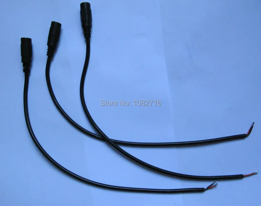 20 шт. 22AWG прямой DC 5 5x2 1 мм розетка с одним наконечником штекер питания удлинитель