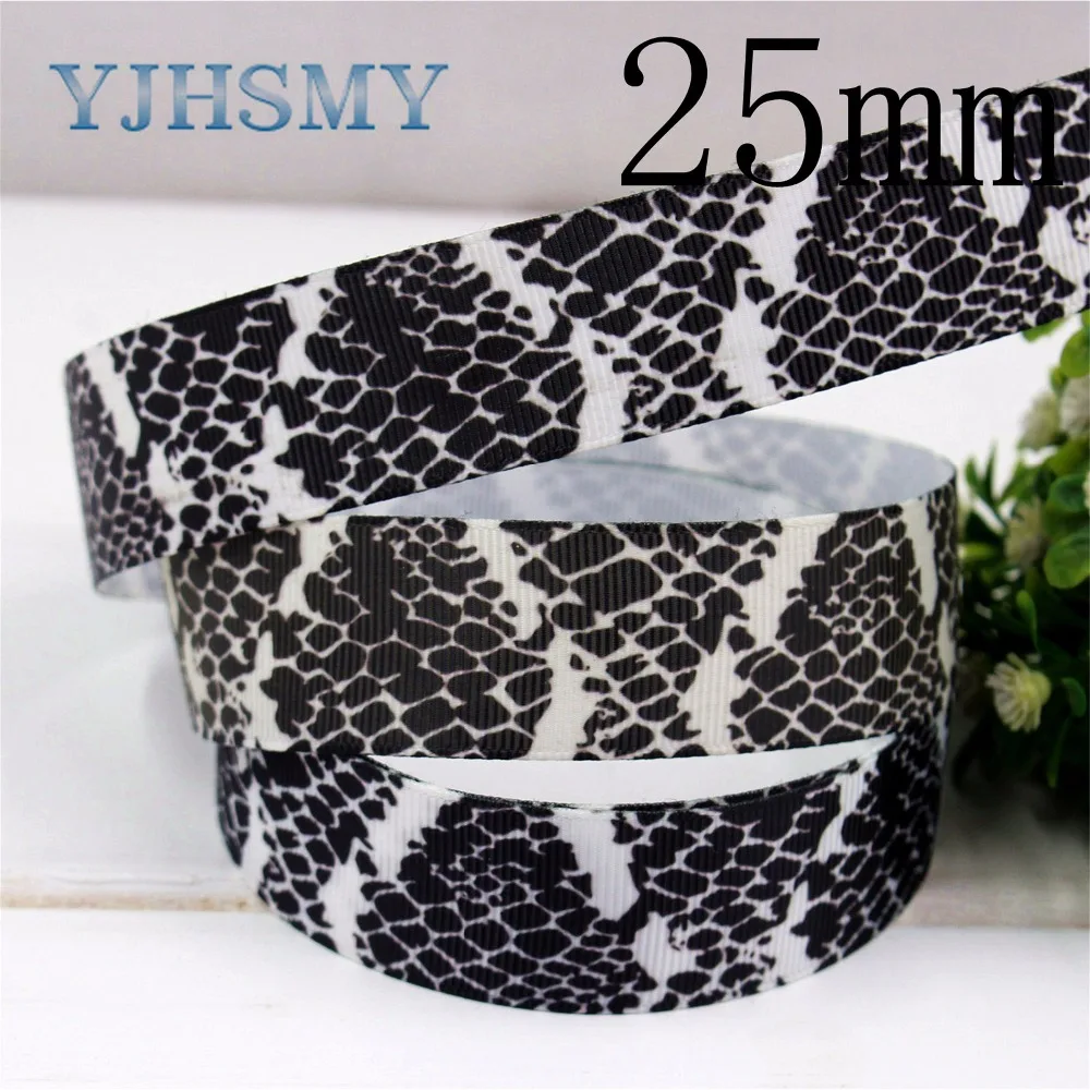 YJHSMY H-17411-1121 10 ярдов 25 мм 22 Леопардовый принт ленты grosgrain свадебный подарок
