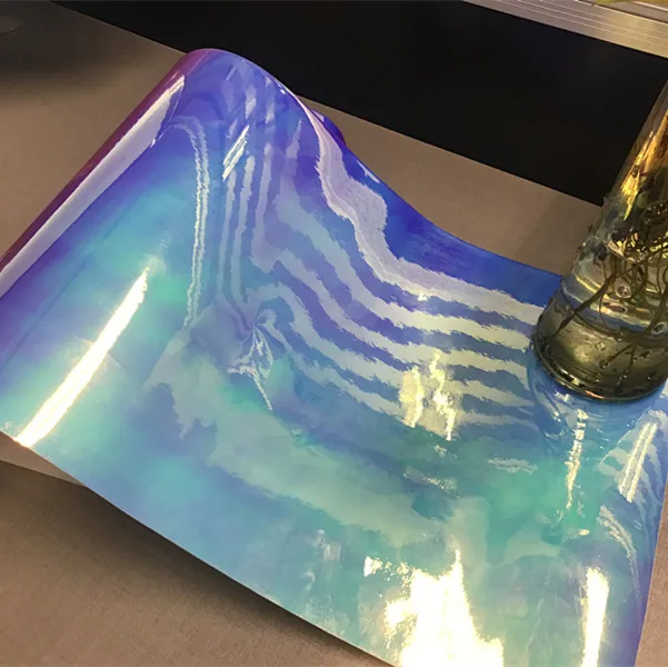 Raw Материал самоклеющиеся Дихроичный переливающийся виниловая пленка