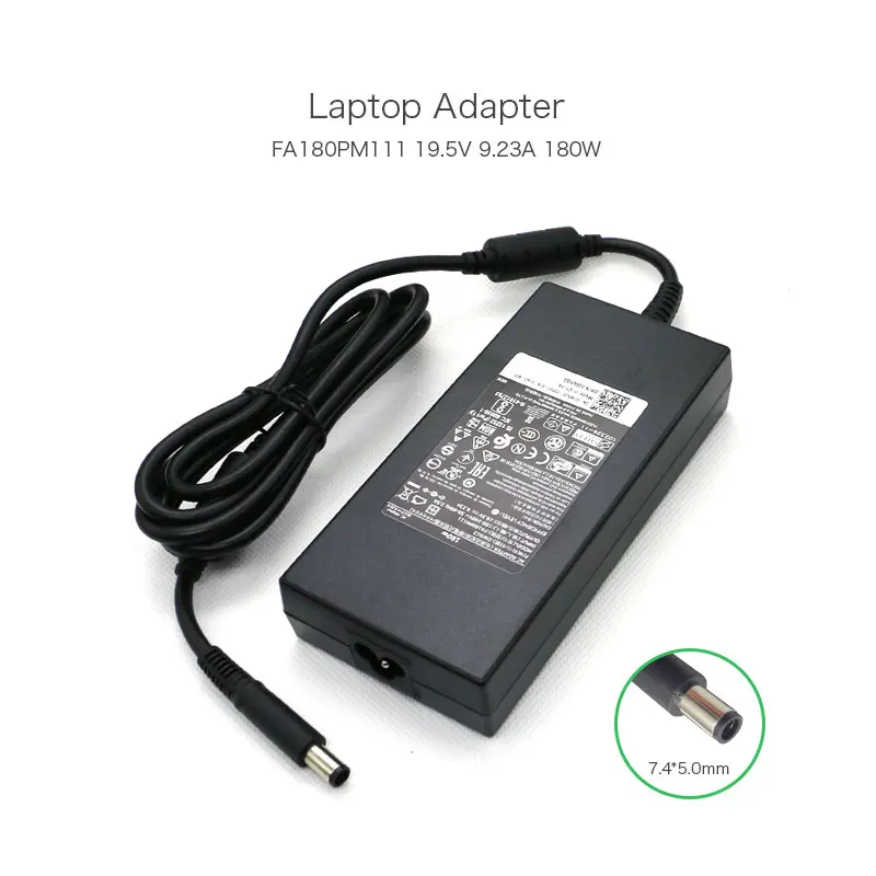 

Genuine 19.5V 9.23A 180W FA180PM111 Laptop AC DC Adapter Charger for DELL DW5G3 0DW5G3 ADP-180MB D DA180PM111 Power Supply