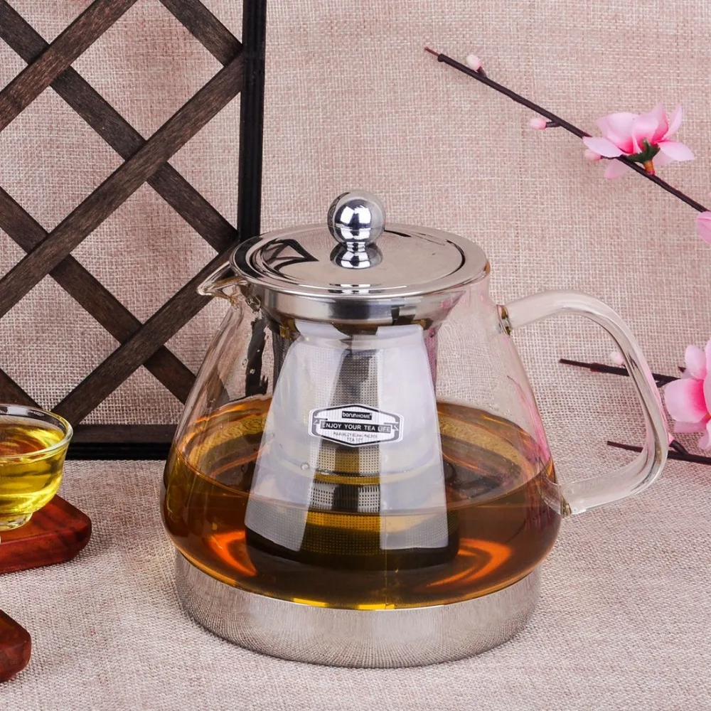 Multifunctional Heat Resistant Glass Teapot for Electromagnetic Furnace and Induction Cooker image 3