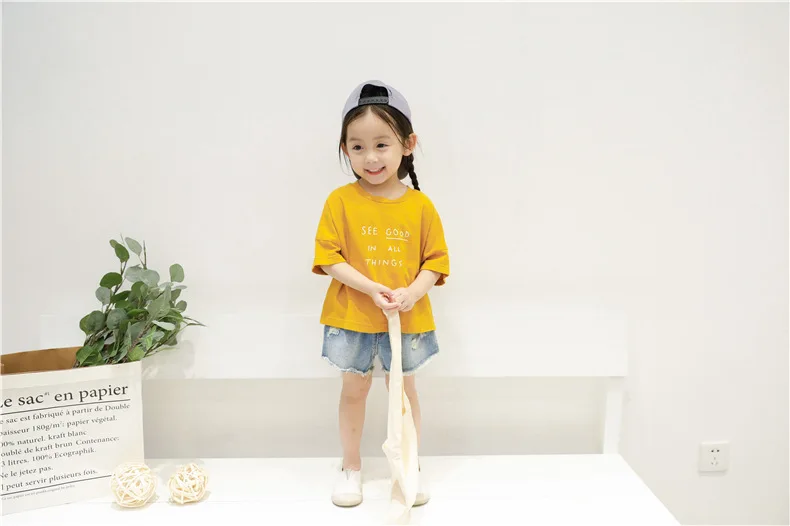 Модная футболка с буквенным принтом для мальчиков хлопковые детские футболки