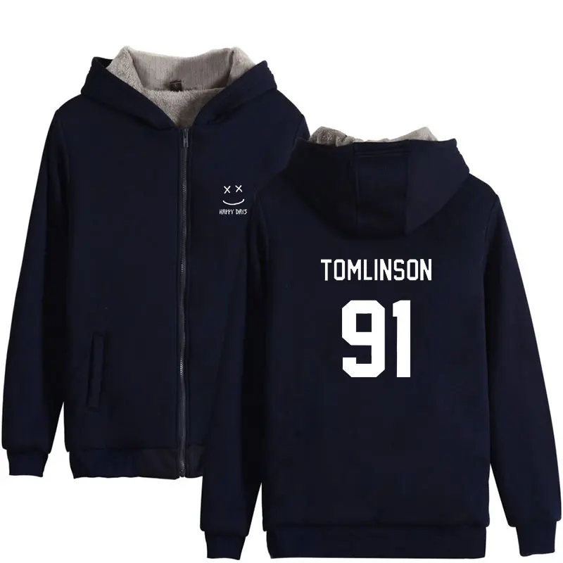 One Direction Луи Томлинсон зимняя толстовка флисовая теплая куртка утепленное пальто Miss You Толстовка с принтом одежда унисекс