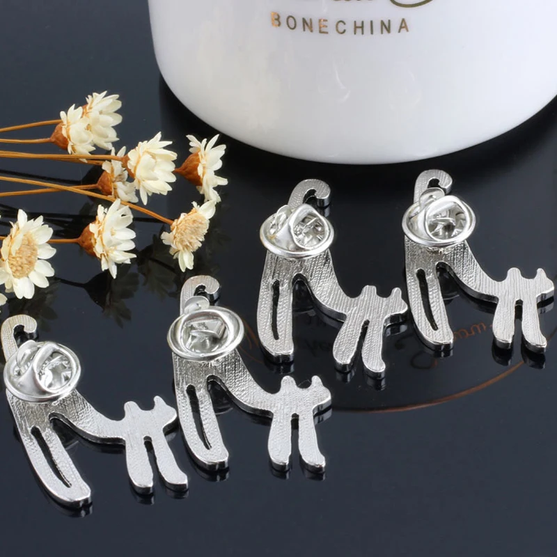 Cartoon Cute Animal Brooches Black White Cat Coffee Metal Enamel Pins Shirt Collar Lapel Pin Bag Badge Unisex Jewelry Lover Gift | Украшения