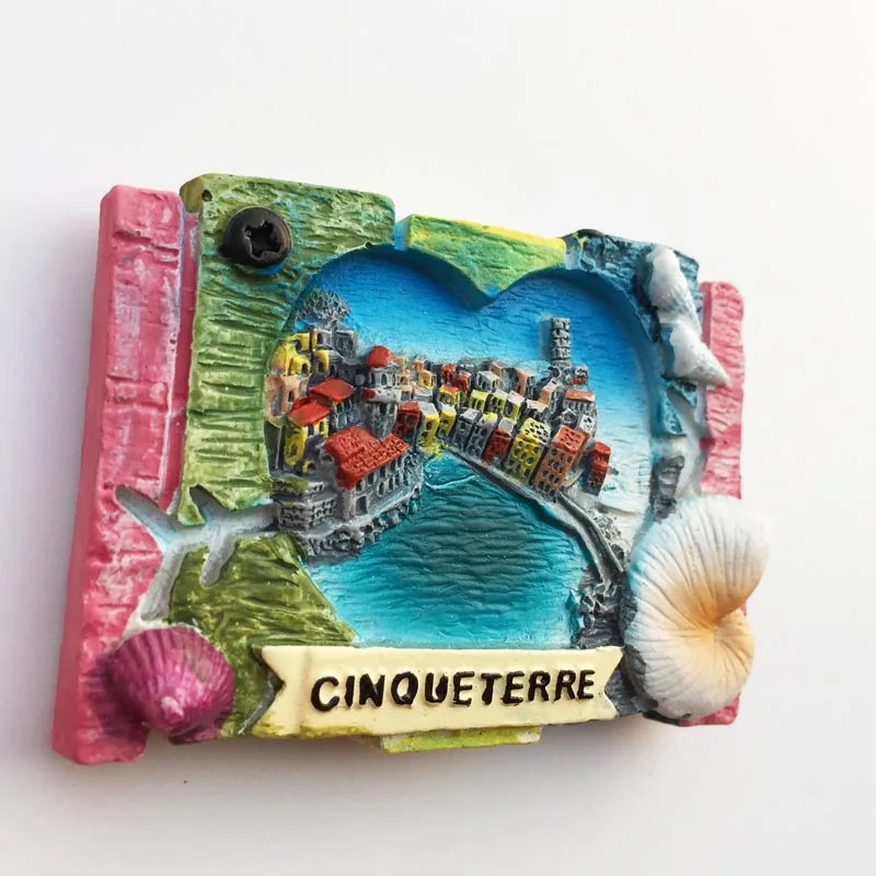 Креативный Италия Cinque Terre дорожный сувенир магнитик на холодильник 3D Смола высококачественный декор для холодильника магнитная наклейка