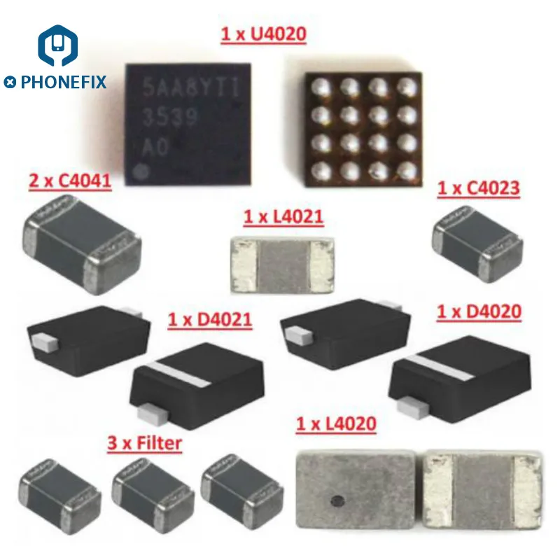 Подсветка IC U4020 L4020 L4021 катушки D4021 D4020 диод C4041 конденсатор с алюминиевой крышкой фильтр фоновой подсветки IC FL4211 для iPhone 6S плюс