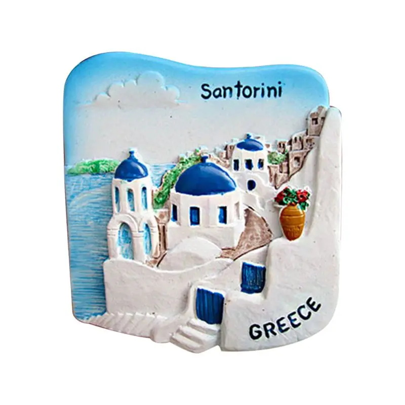 Greece Square Shape 3D магнит на холодильник, магнитные наклейки на холодильник по всему миру, башня Лондон, Япония, Греция, Сидни, Балийский мир, сувенир для путешествий - Цвет: Greece Square Shape
