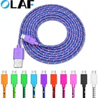 Кабель OLAF Micro USB в нейлоновой оплетке, 1 м, 2 м, 3 м, для Samsung S7, Xiaomi, Redmi, Android, кабель для быстрой зарядки