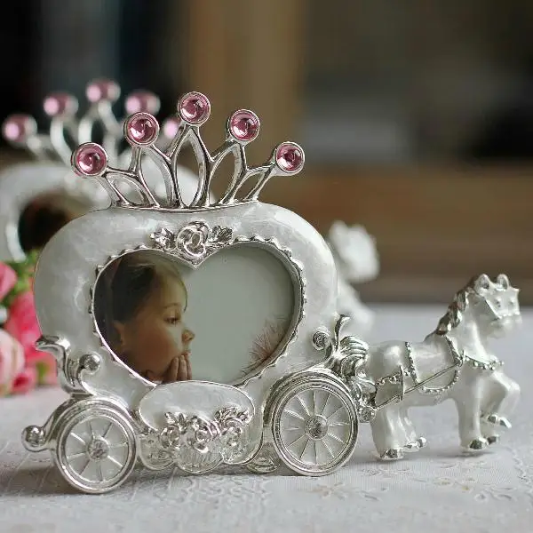 Новая мода Белая лошадь карета сердце домашний декор фоторамка|picture frame|fashion photo