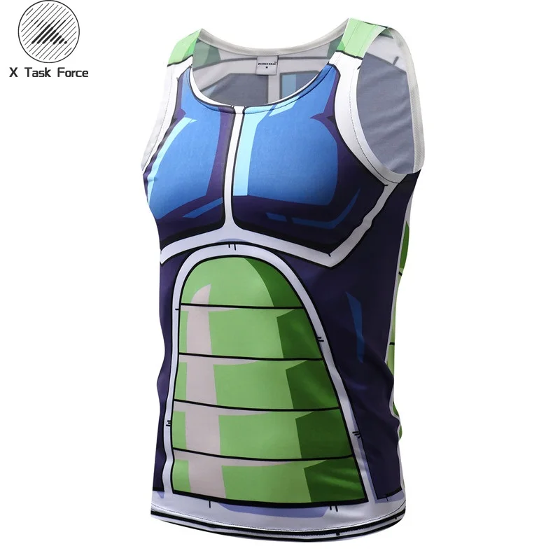 Новинка, мужская майка Dragon Ball Z Vegeta Armor, майка для бодибилдинга, майка для фитнеса, хипстер, 3D аниме, Майки DBZ, Майки X Task Force