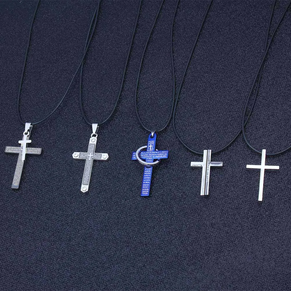 Подвеска и ожерелье PUN cross из нержавеющей стали золотого серебряного цвета |