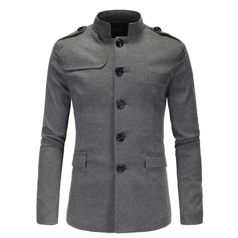 

Высококачественный осенне-зимний мужской костюм с воротником для отдыха 2022 китайская туника костюм пиджак с воротником-стойкой Блейзер мужские блейзеры