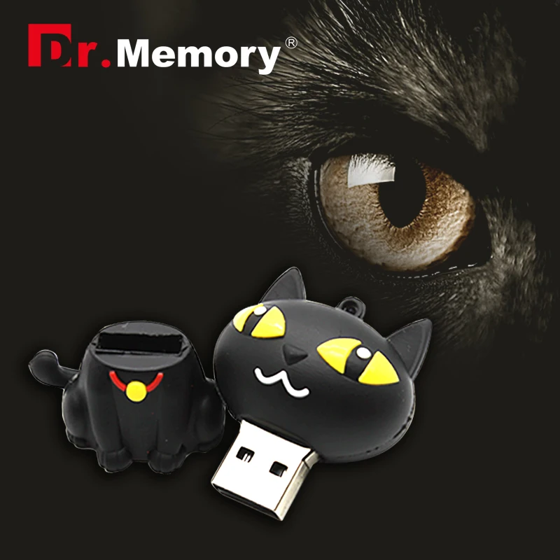 USB флэш-накопитель Модель кошки Милая Черная кошка флэш-карта 4 ГБ 8 16 32 USB-флешка