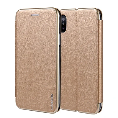 Pale gold Для iPhone XS Max чехол для iPhone XS XR магнитных флип кожаный бумажник складной кронштейн для iPhone XS XR XS Max х чехол - Цвет: Pale gold