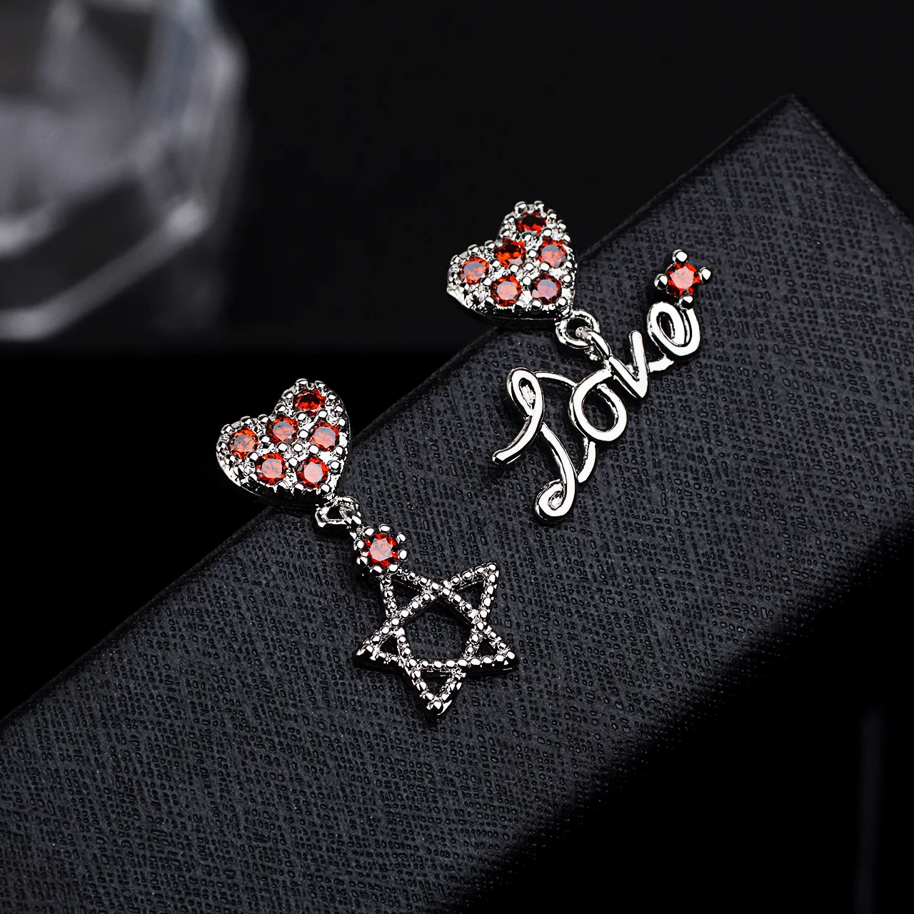 S925 silver LOVE earrings, Silver pin earrings, Fashion Jewelry Stud Earrings,