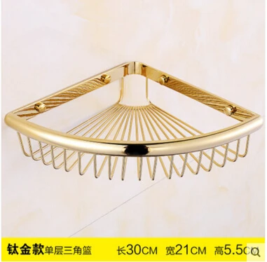 Top high quality total brass material gold finished bathroom shelves basket holder soap accessories | Обустройство дома