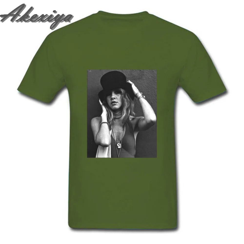 Мужская футболка с коротким рукавом Stevie Nicks свободная круглым вырезом